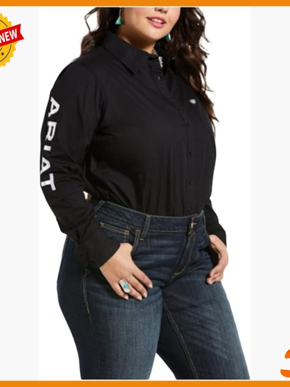 Stretch Cotton Button-Down Shirt with Embroidered Logo, Regular Fit